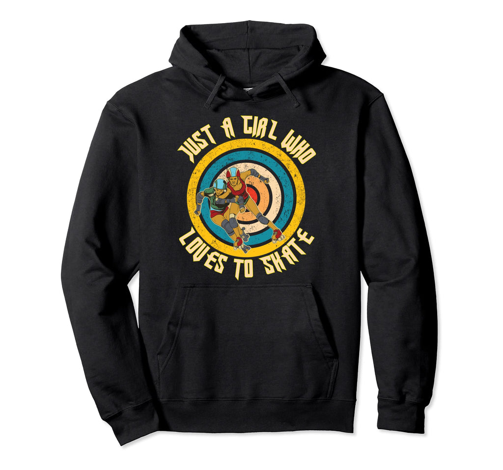 Roller Derby Just Who Loves To Skate 70S Hoodie - Graphic Print Unisex - T-Shirt, Sweatshirt, Hoodie