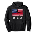 Soccer Patriotic Distressed American Hoodie - Casual Everyday Wear Unisex - T-Shirt, Sweatshirt, Hoodie