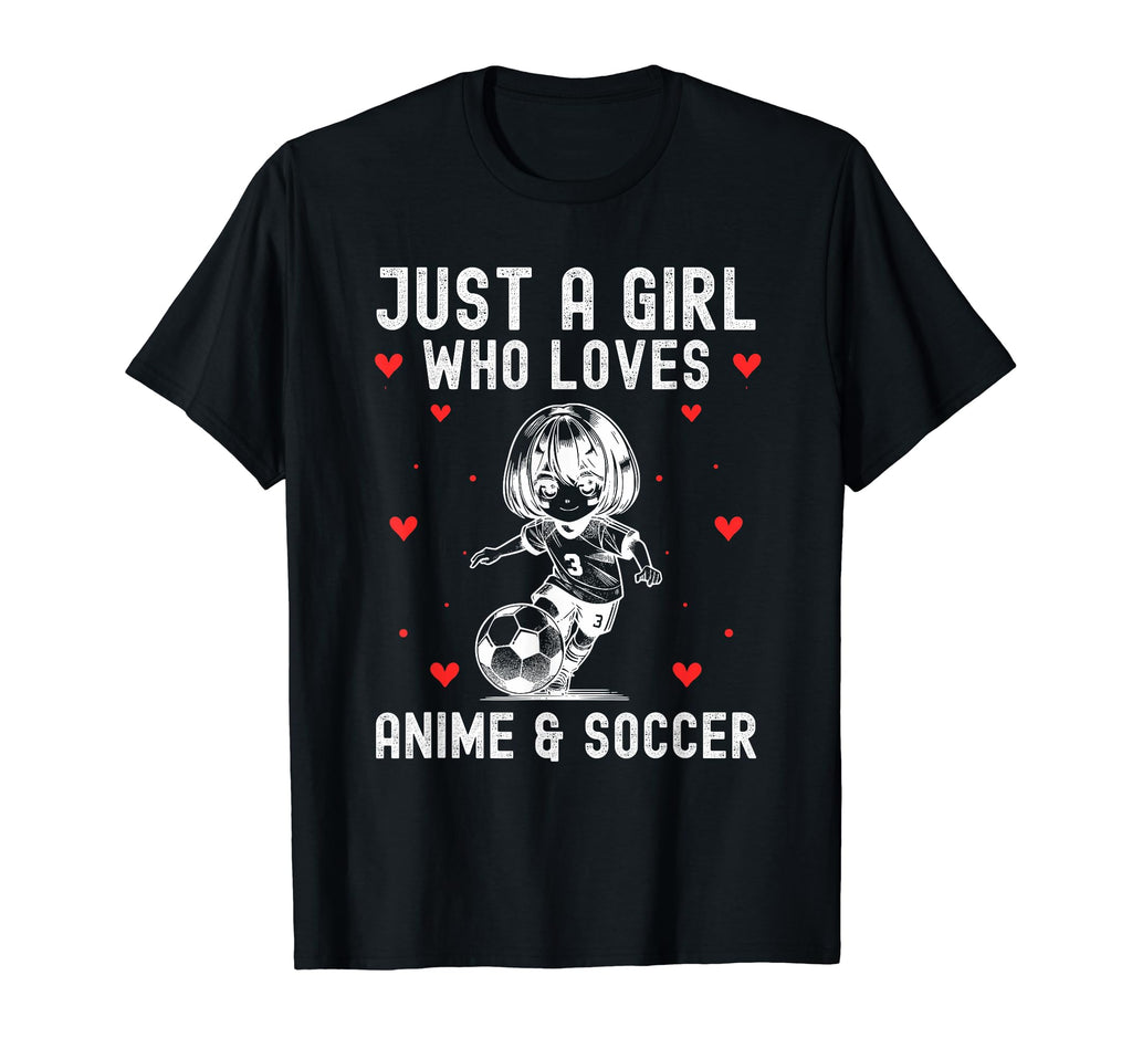 Just Who Loves Anime And Soccer T-Shirt - Minimalist Print for Adults - T-Shirt, Sweatshirt, Hoodie