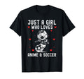 Just Who Loves Anime And Soccer T-Shirt - Minimalist Print for Adults - T-Shirt, Sweatshirt, Hoodie