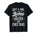 Just Who Loves Soccer And Cheetahs Gift T-Shirt - Graphic Print Unisex - T-Shirt, Sweatshirt, Hoodie