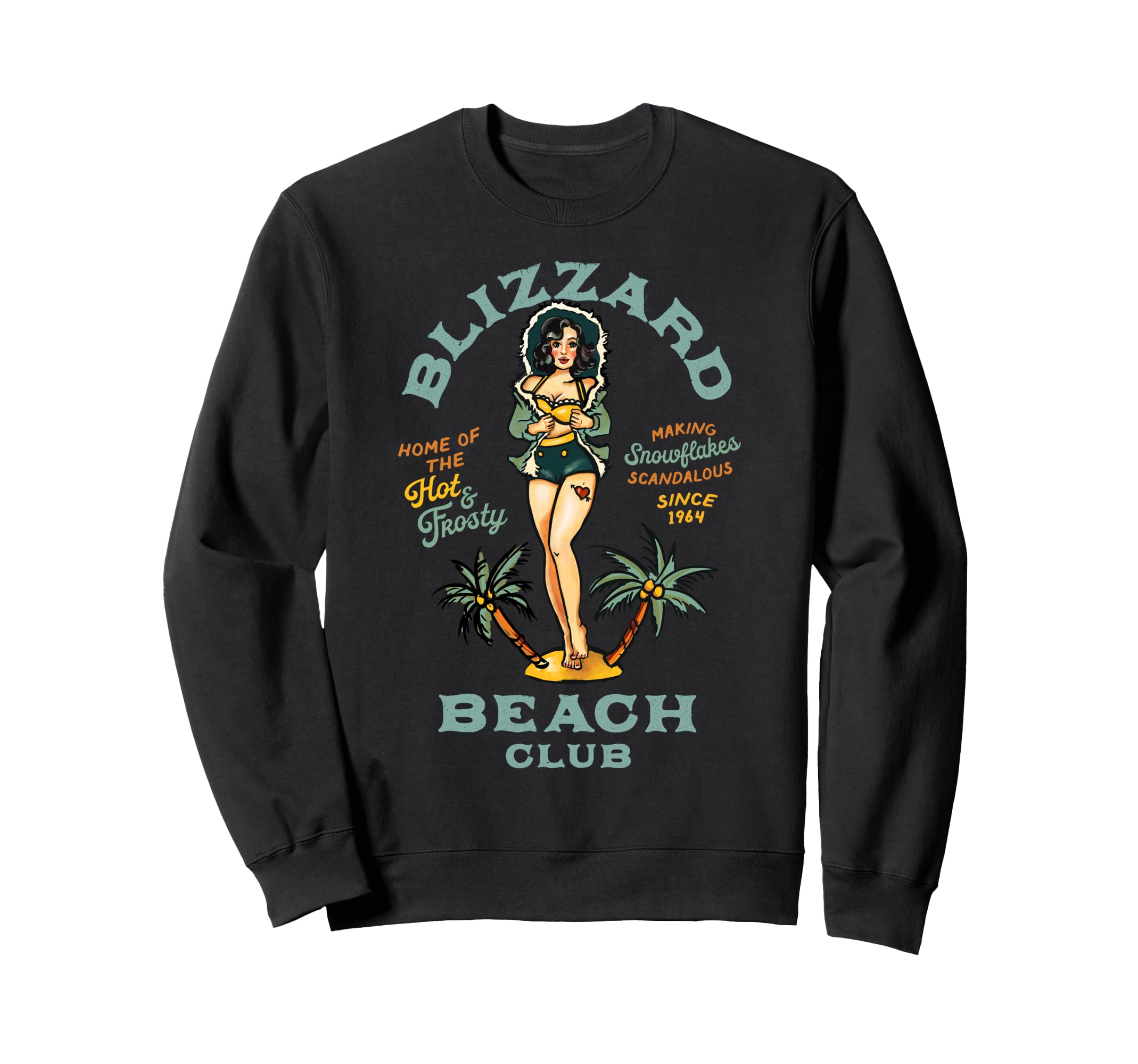 Pin Up Beach Bar Sailor Jerry Sweatshirt - Novelty Apparel for Adults - T-Shirt, Sweatshirt, Hoodie