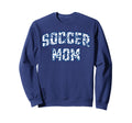 Soccer Mom Blue Floral Pattern Sweatshirt - Custom Art Print for Adults - T-Shirt, Sweatshirt, Hoodie