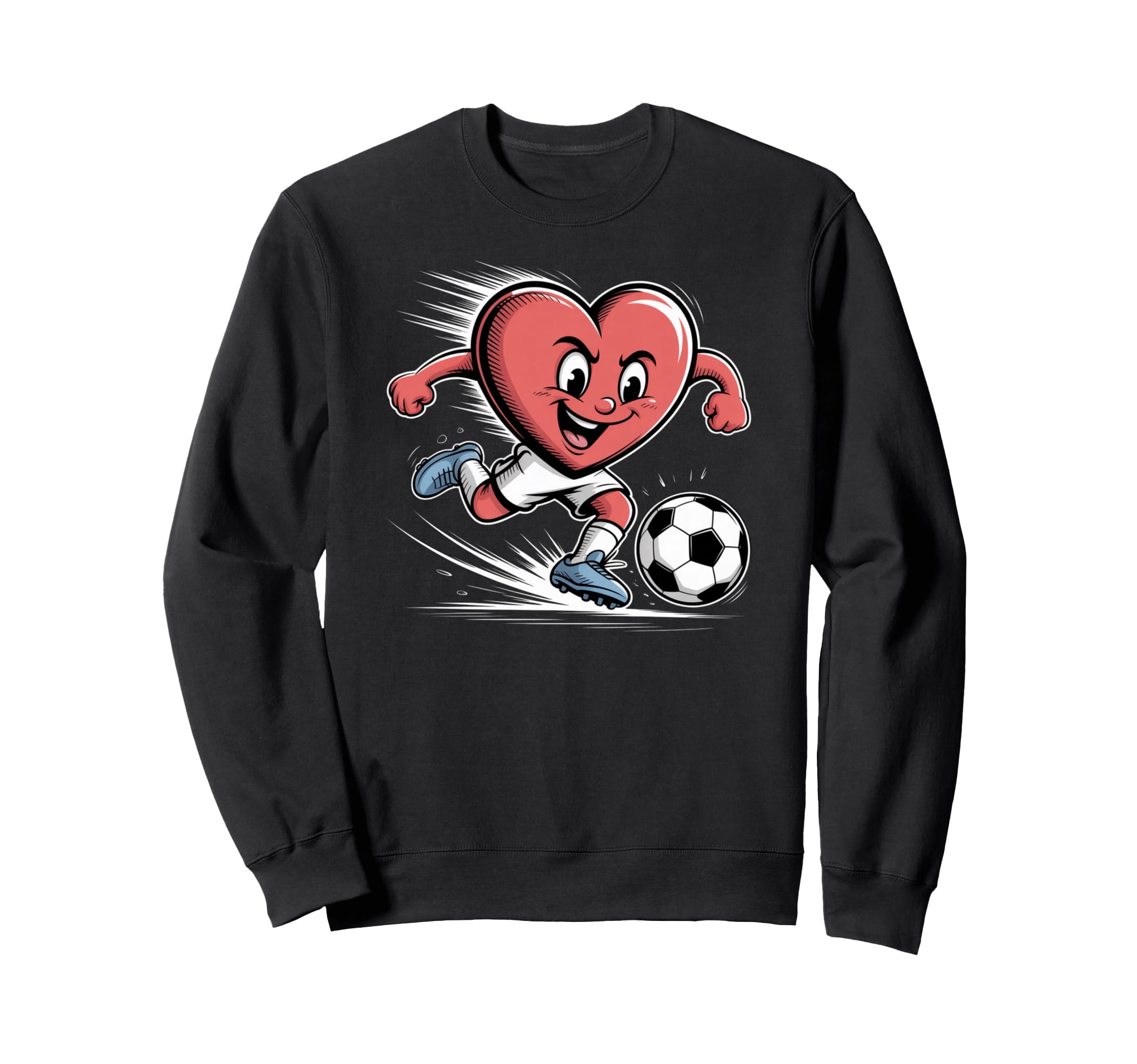 Soccer Red Heart Player Valentines Day Sweatshirt - Minimalist Print Unisex - T-Shirt, Sweatshirt, Hoodie