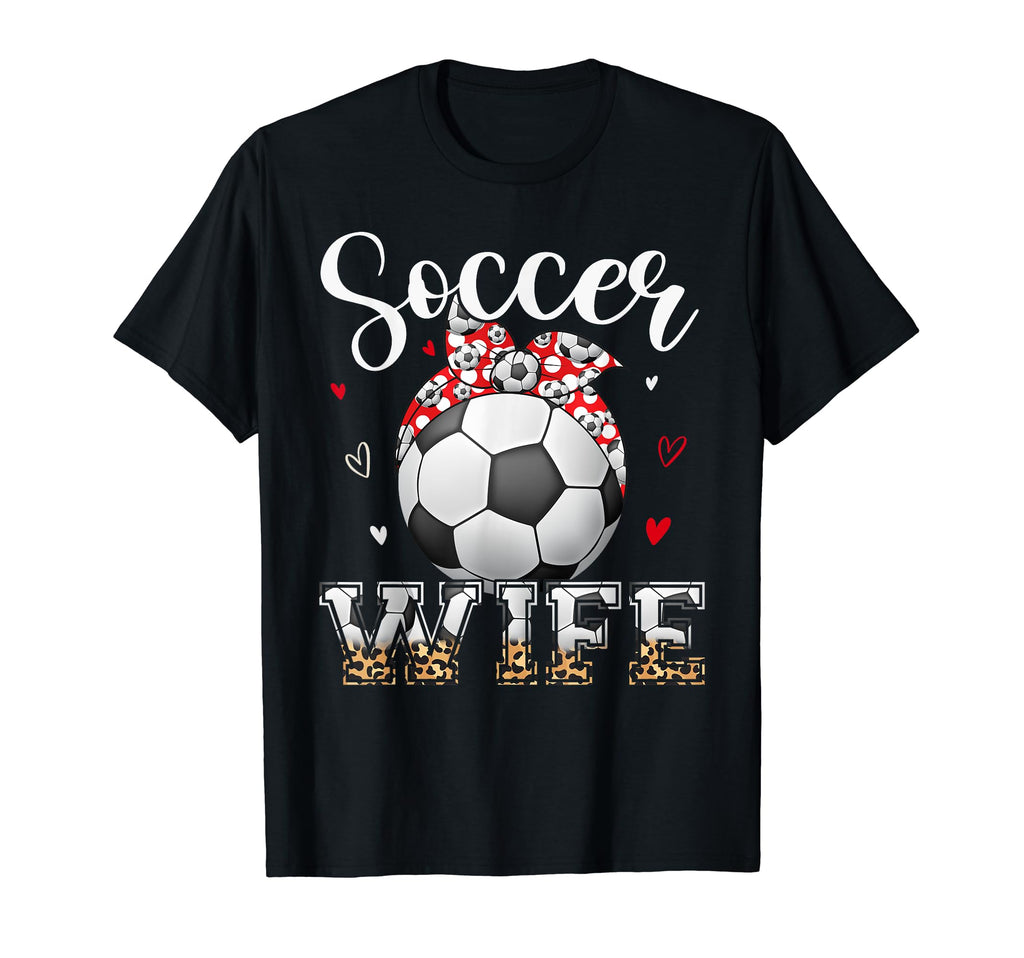 Womens Soccer Wife Headband Leopard T-Shirt - Minimalist Print Men Women - T-Shirt, Sweatshirt, Hoodie