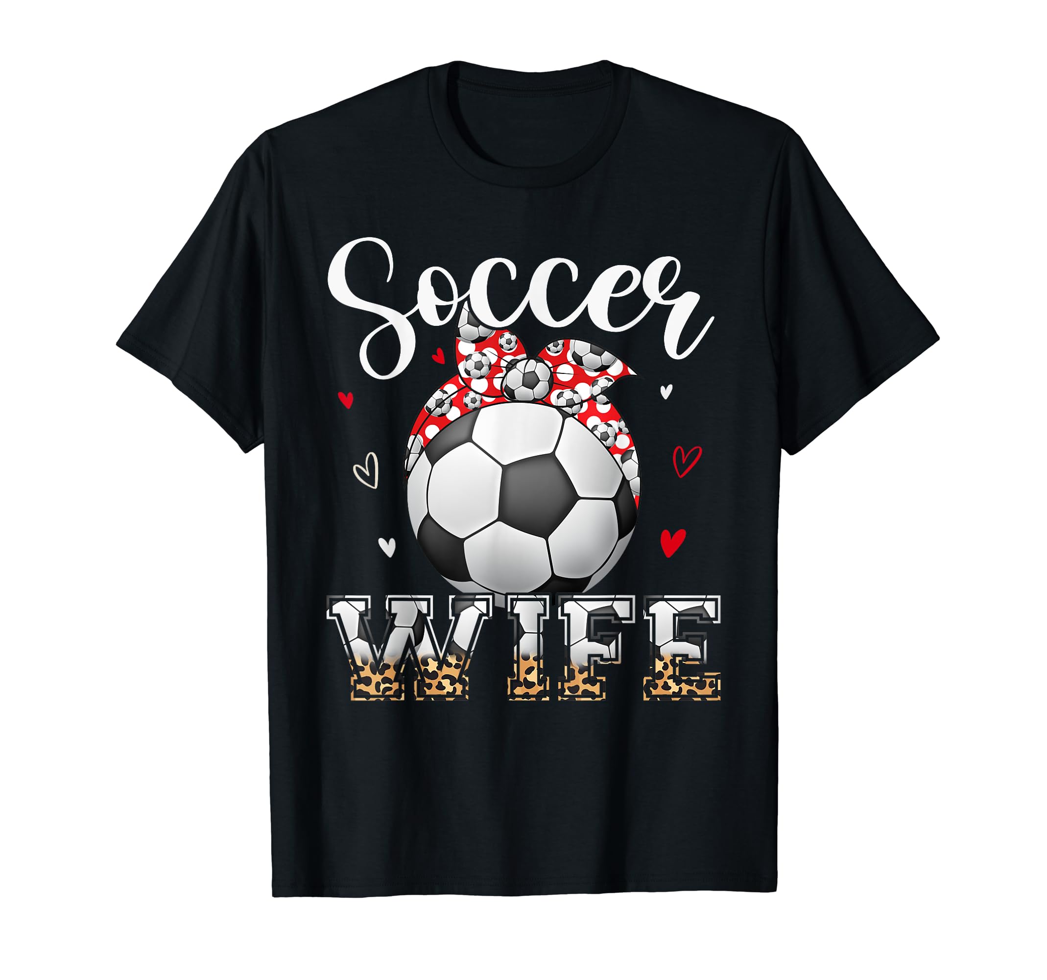 Womens Soccer Wife Headband Leopard T-Shirt - Minimalist Print Men Women - T-Shirt, Sweatshirt, Hoodie