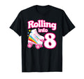 Skate Party 8Th Birthday Roller Skating T-Shirt - Aesthetic Graphic Unisex - T-Shirt, Sweatshirt, Hoodie