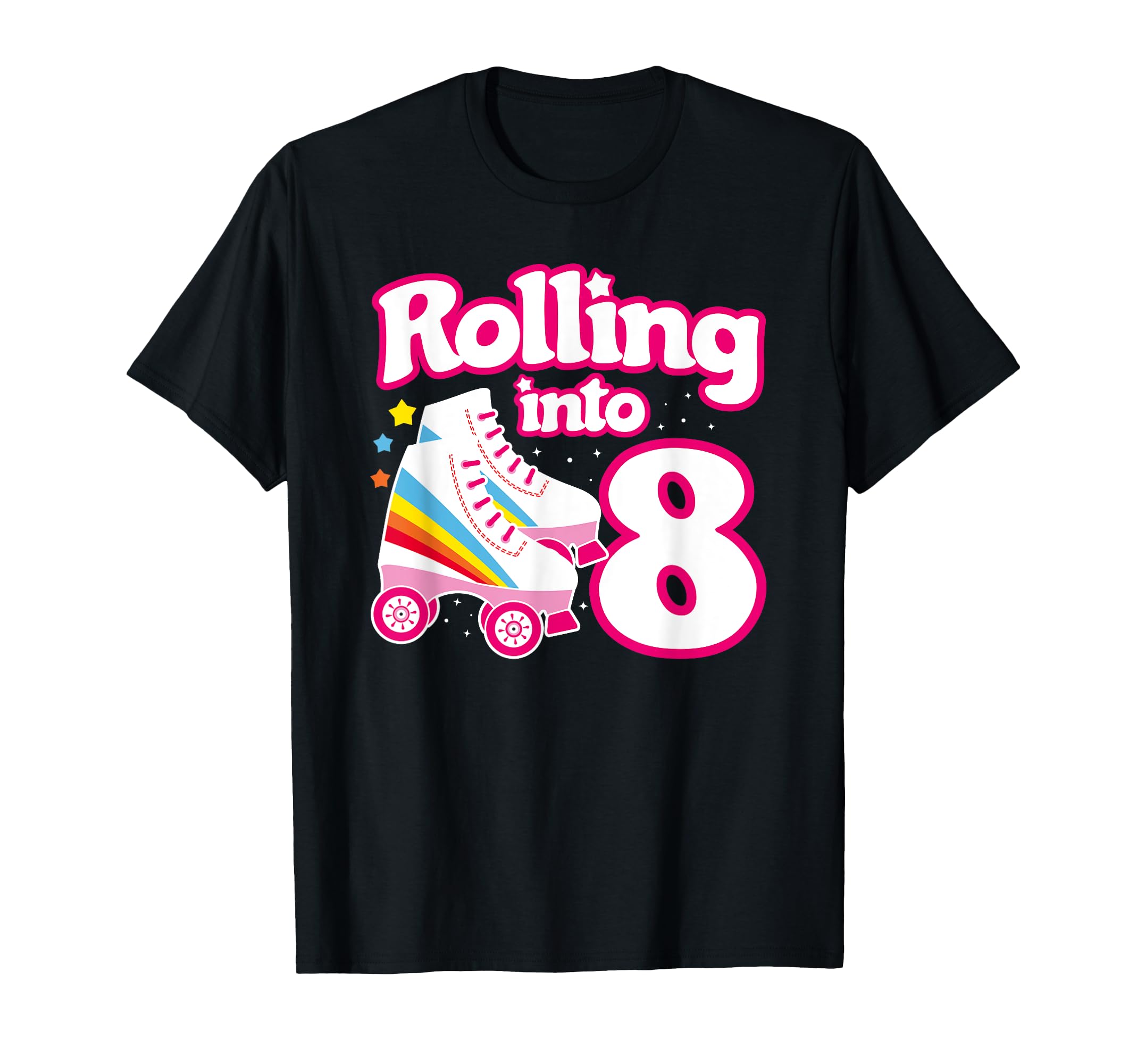 Skate Party 8Th Birthday Roller Skating T-Shirt - Aesthetic Graphic Unisex - T-Shirt, Sweatshirt, Hoodie