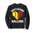 Busy Raising Ballers Softball Sweatshirt - Unique Graphic for Adults - T-Shirt, Sweatshirt, Hoodie