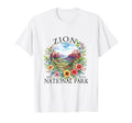 Floral Zion National Park Hiking T-Shirt - Fun Novelty Design Unisex - T-Shirt, Sweatshirt, Hoodie