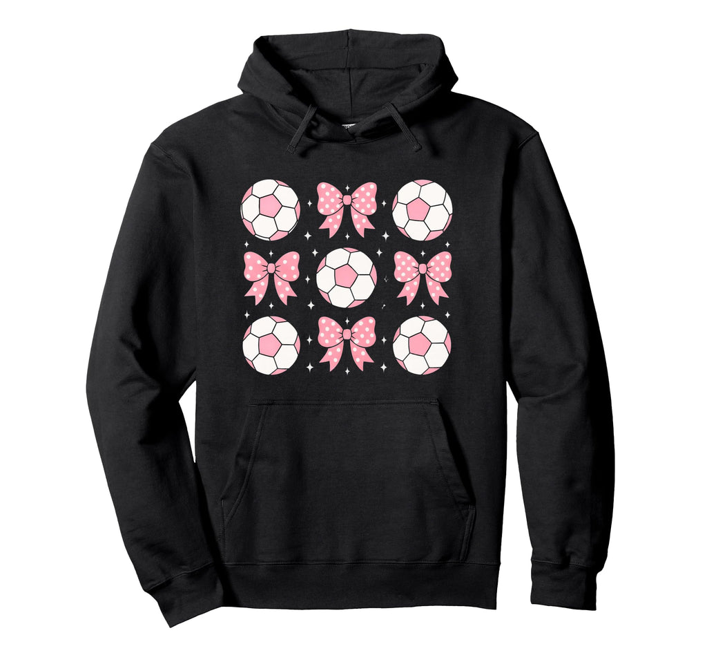 Soccer Coquette Bow Soccer Mom Sister Hoodie - Minimalist Print for Adults - T-Shirt, Sweatshirt, Hoodie
