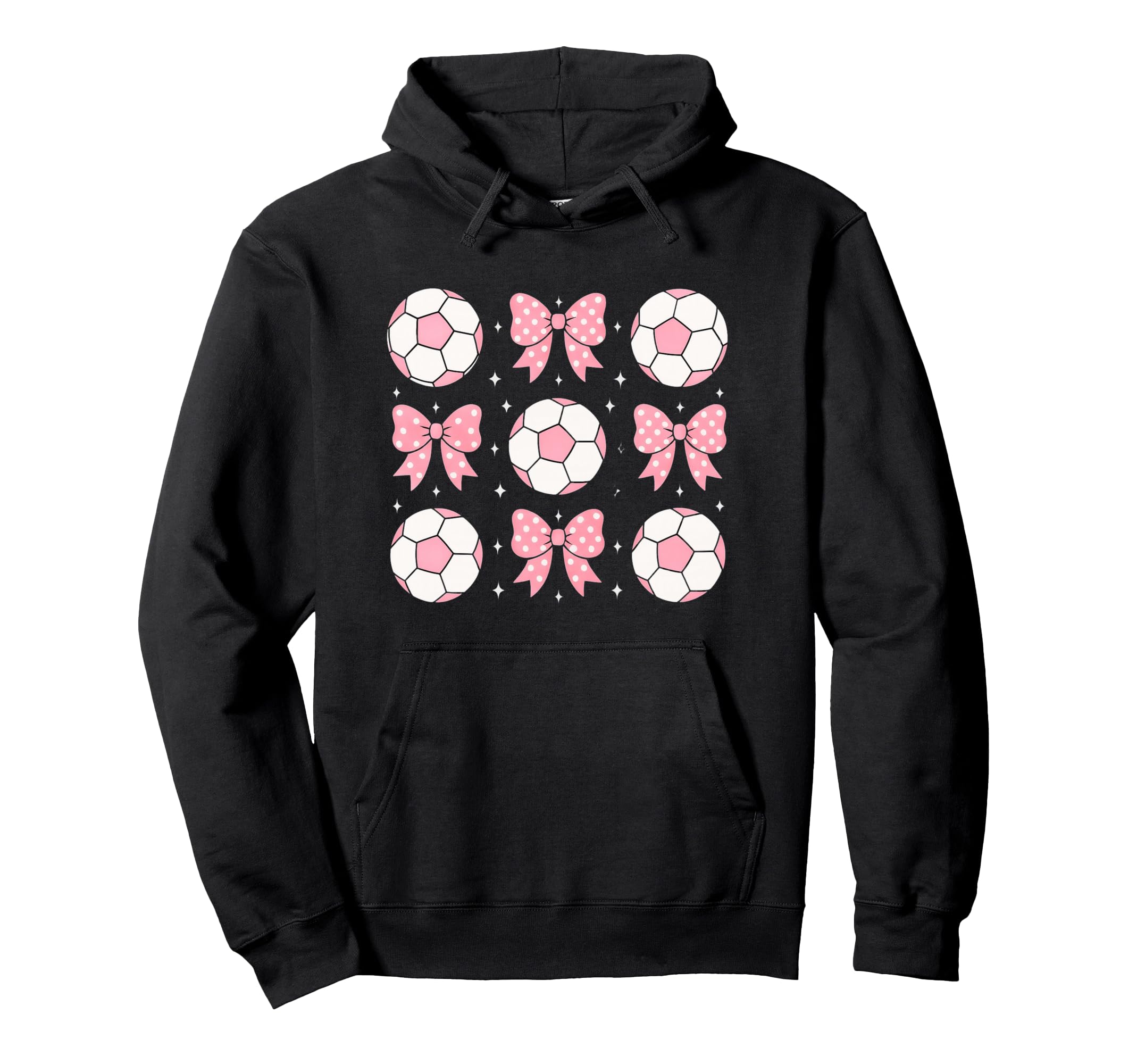 Soccer Coquette Bow Soccer Mom Sister Hoodie - Minimalist Print for Adults - T-Shirt, Sweatshirt, Hoodie