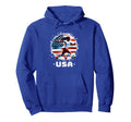 American Flag Soccer Womens Soccer Hoodie - Fun Novelty Design Unisex - T-Shirt, Sweatshirt, Hoodie