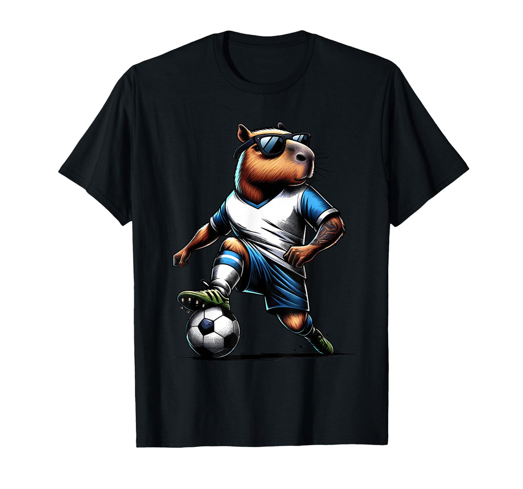Soccer Capybara Sport Soccer T-Shirt - Casual Everyday Wear for Adults - T-Shirt, Sweatshirt, Hoodie
