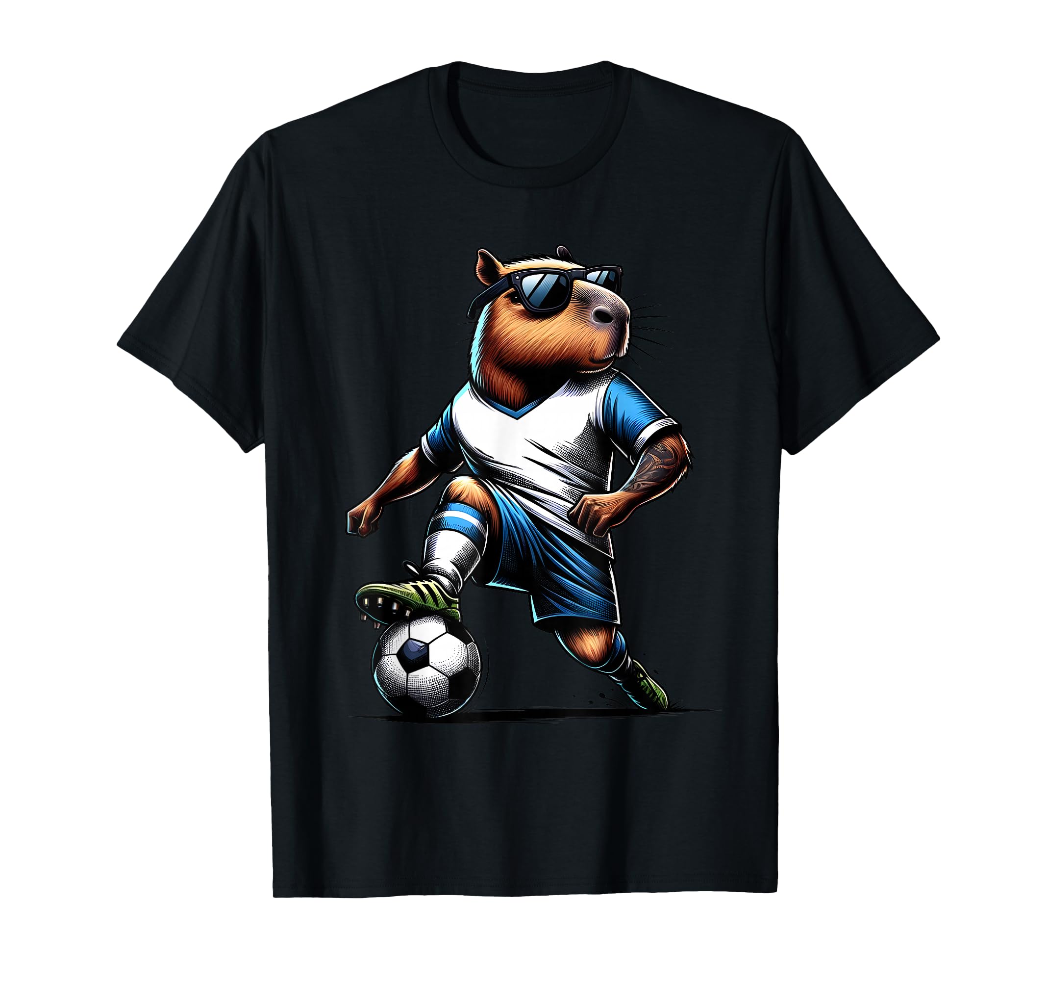 Soccer Capybara Sport Soccer T-Shirt - Casual Everyday Wear for Adults - T-Shirt, Sweatshirt, Hoodie