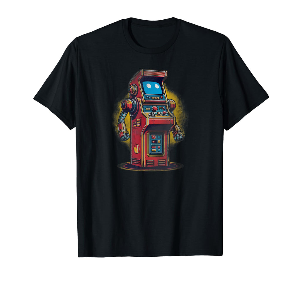 Arcade Robot Enthusiast Gaming T-Shirt - Aesthetic Graphic Unisex - T-Shirt, Sweatshirt, Hoodie
