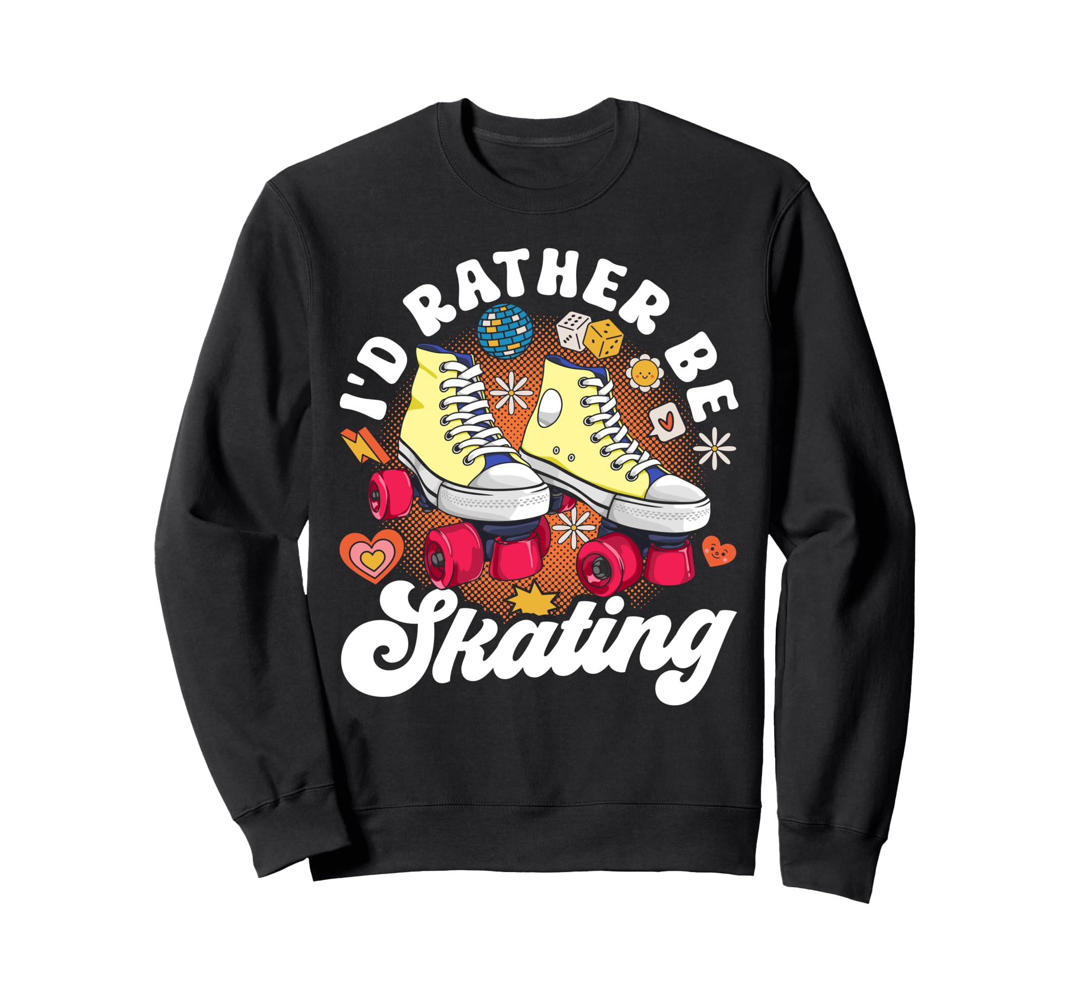 Roller Skating Skate 1970S Id Sweatshirt - Casual Everyday Wear Unisex - T-Shirt, Sweatshirt, Hoodie