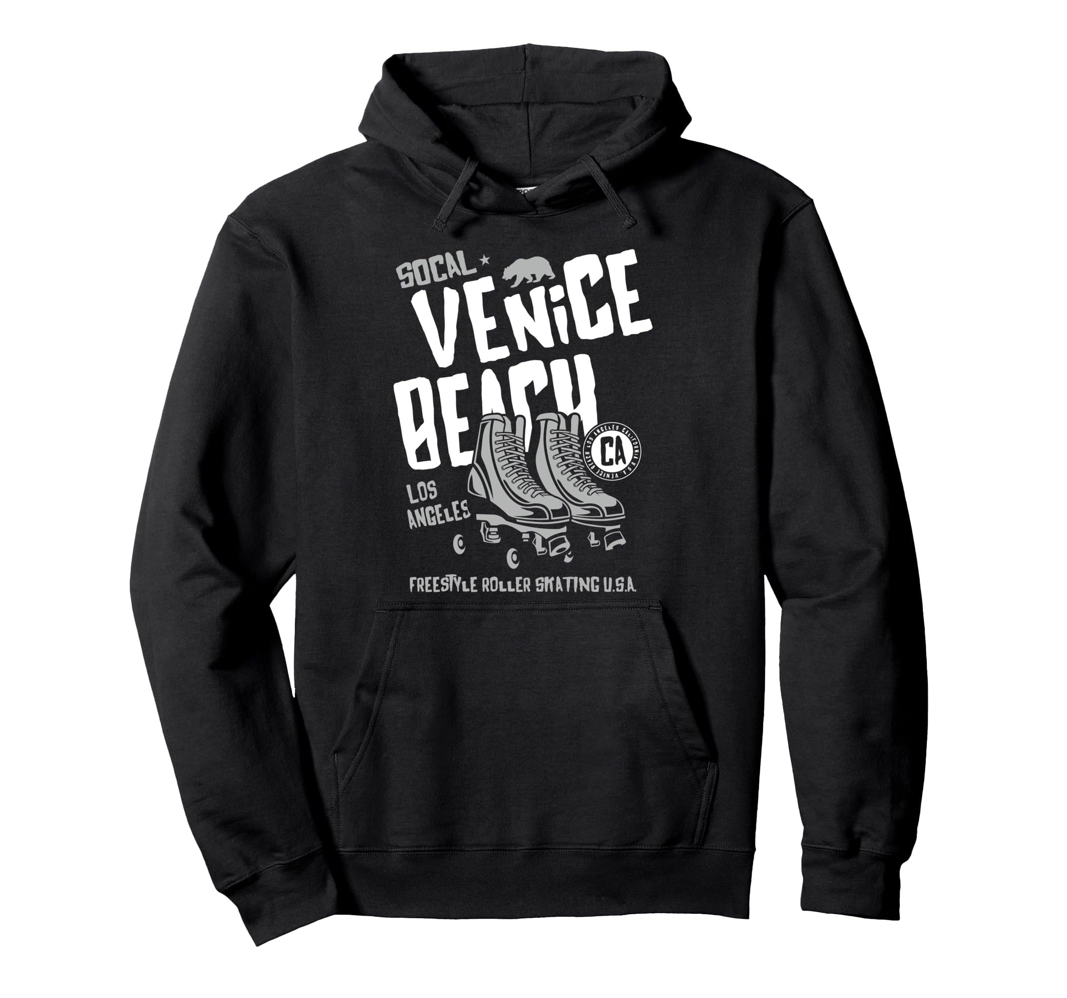 Venice Beach California Roller Skate Hoodie - Trendy Graphic for Adults - T-Shirt, Sweatshirt, Hoodie