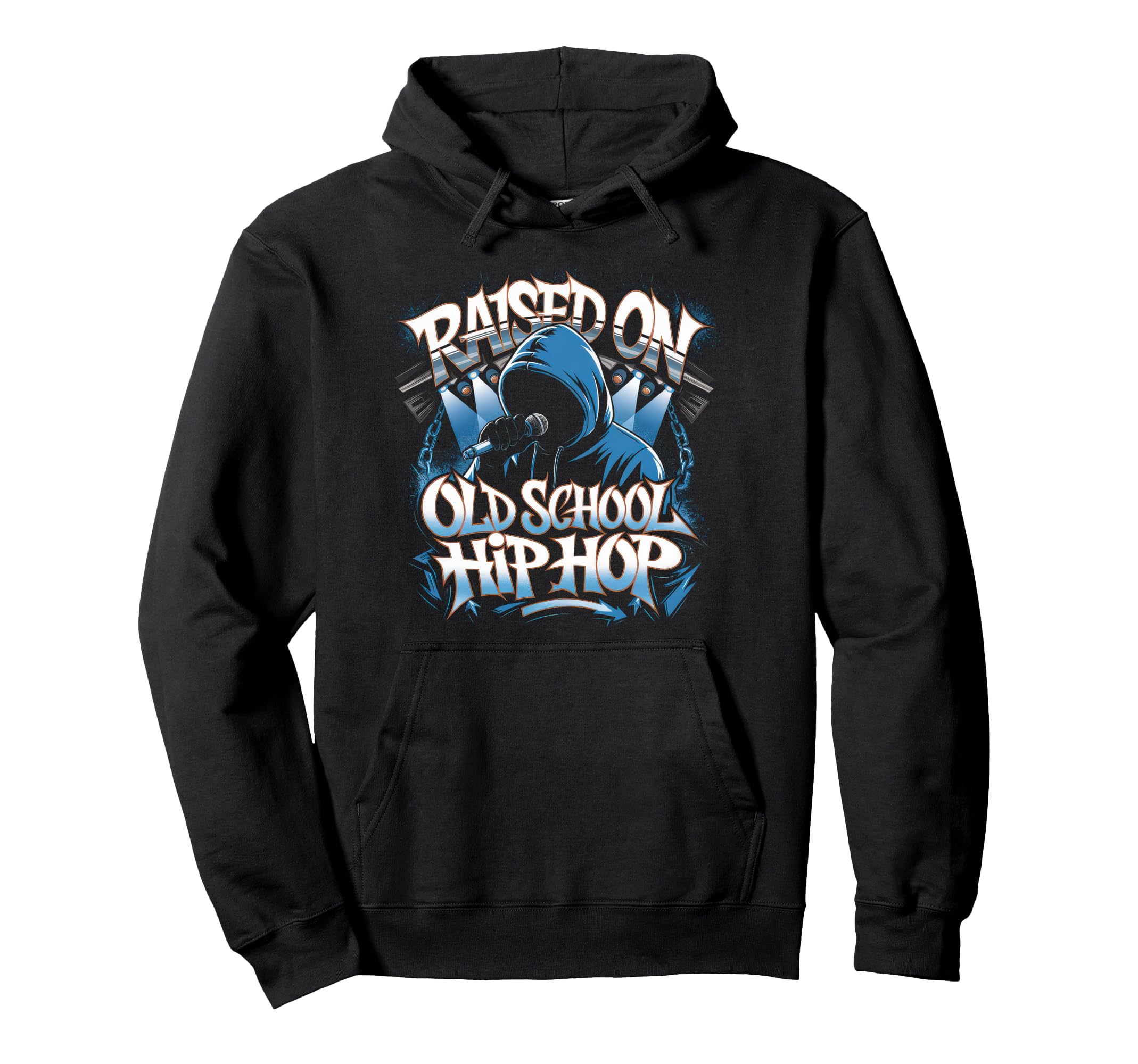 Raised Old School Hip Hop Cassette Hoodie - Custom Art Print Unisex - T-Shirt, Sweatshirt, Hoodie