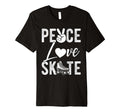 Peace Love Skate Roller Skating Peace T-Shirt - Trendy Graphic for Adults - T-Shirt, Sweatshirt, Hoodie