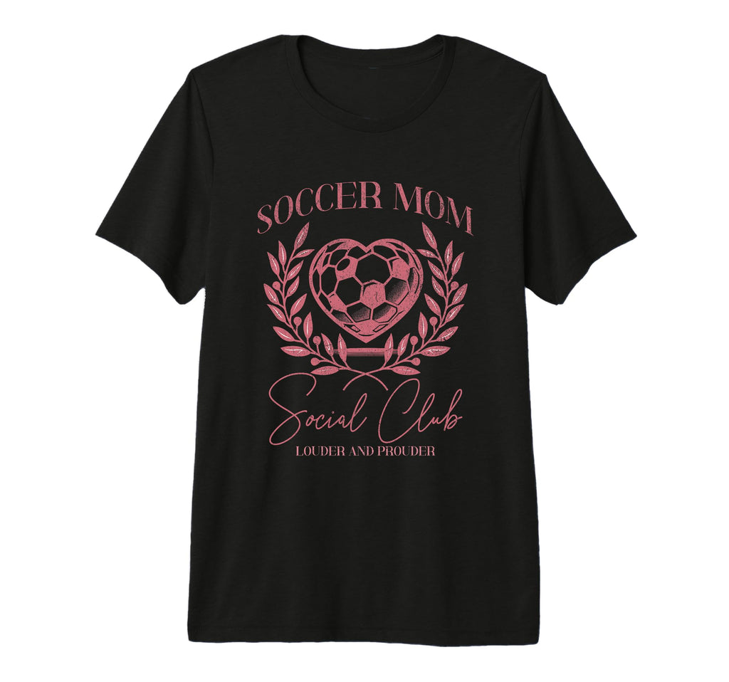 Soccer Mom Social Club Heart Sideline T-Shirt - Minimalist Print Men Women - T-Shirt, Sweatshirt, Hoodie