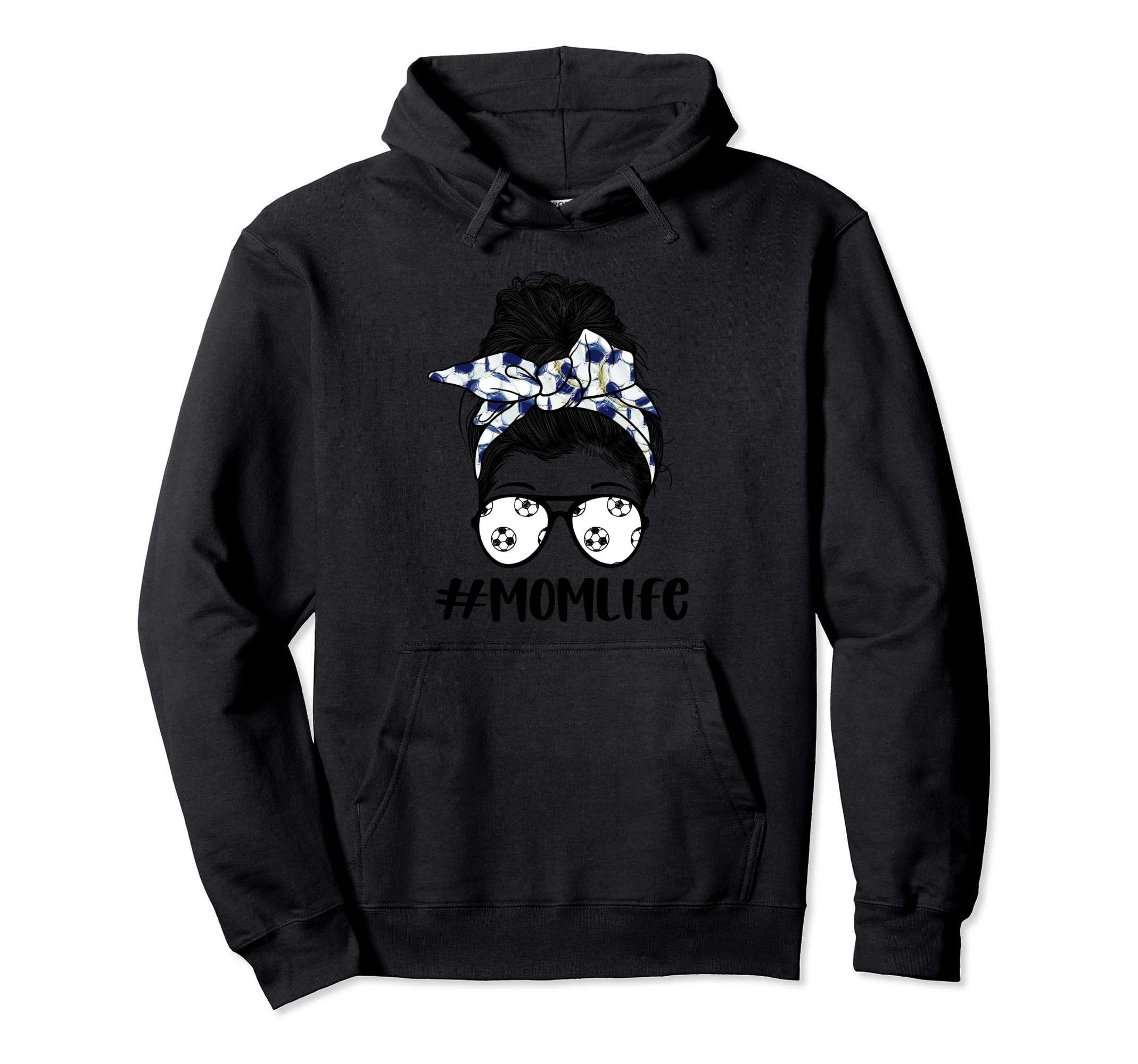 Mom Life Soccer Lover Mothers Day Messy Hoodie - Graphic Print for Adults - T-Shirt, Sweatshirt, Hoodie