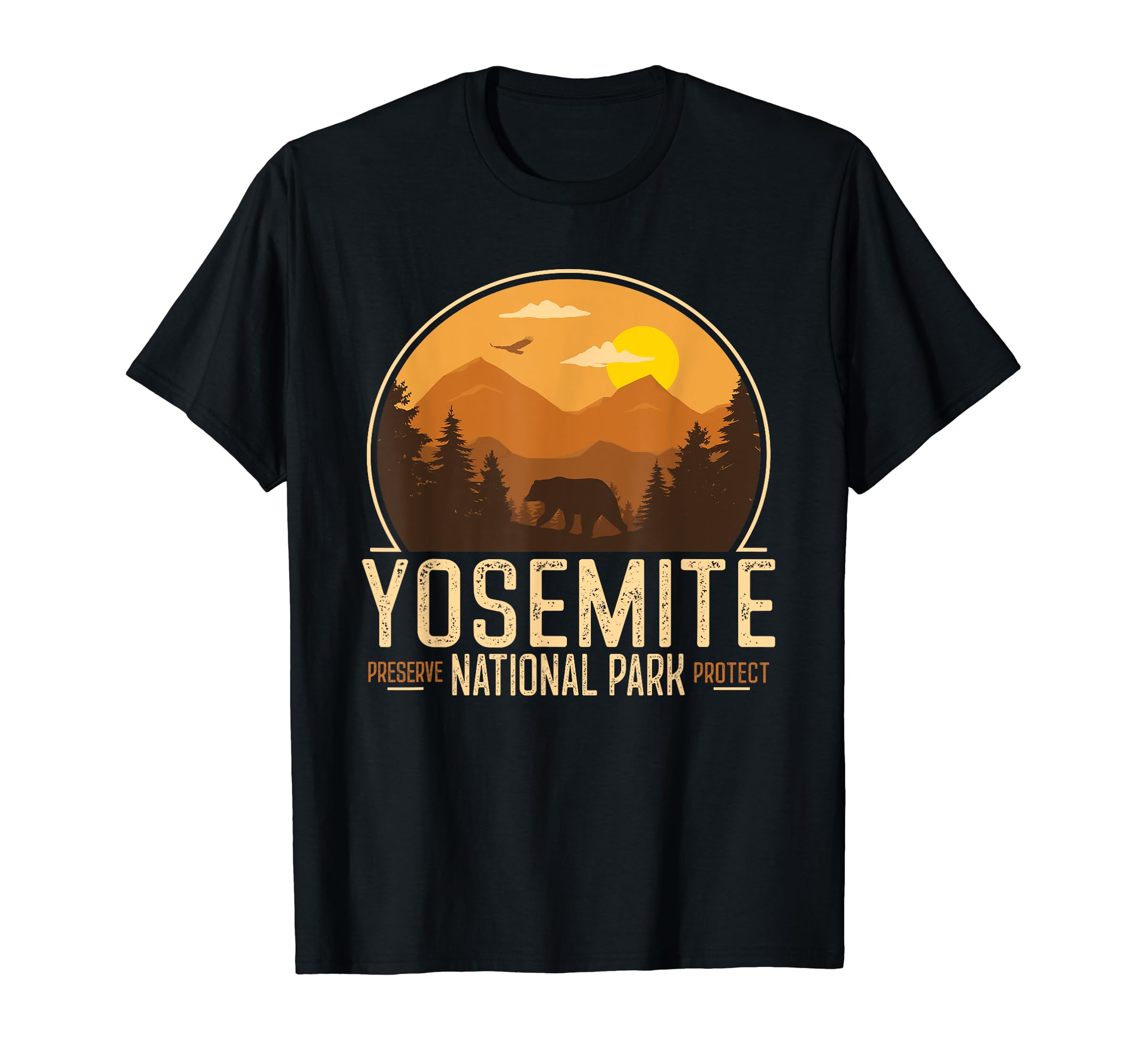 Yosemite National Park Adventure Hiking T-Shirt - Graphic Print for Adults - T-Shirt, Sweatshirt, Hoodie