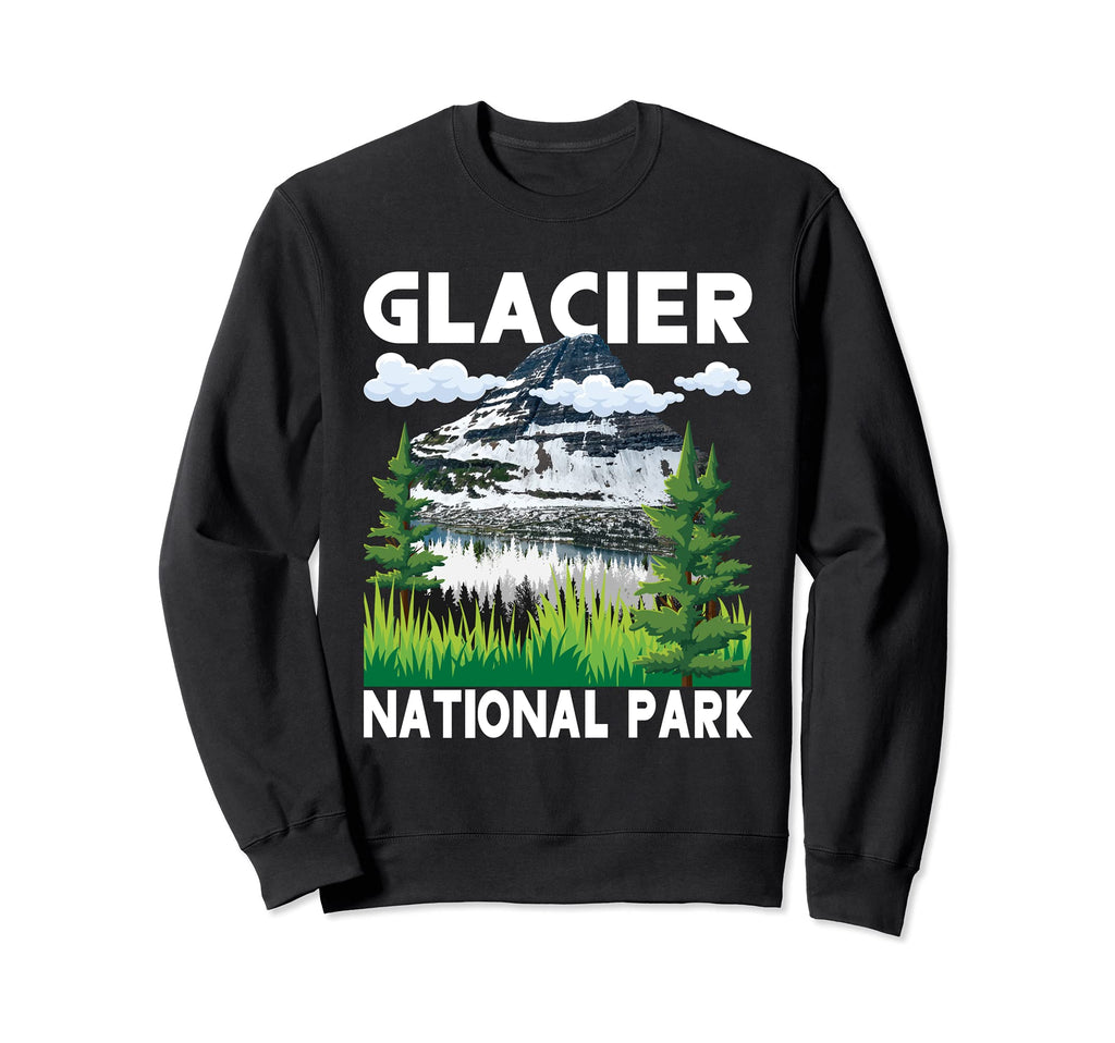 Glacier National Park Hiking Camping Sweatshirt - Custom Art Print Unisex - T-Shirt, Sweatshirt, Hoodie