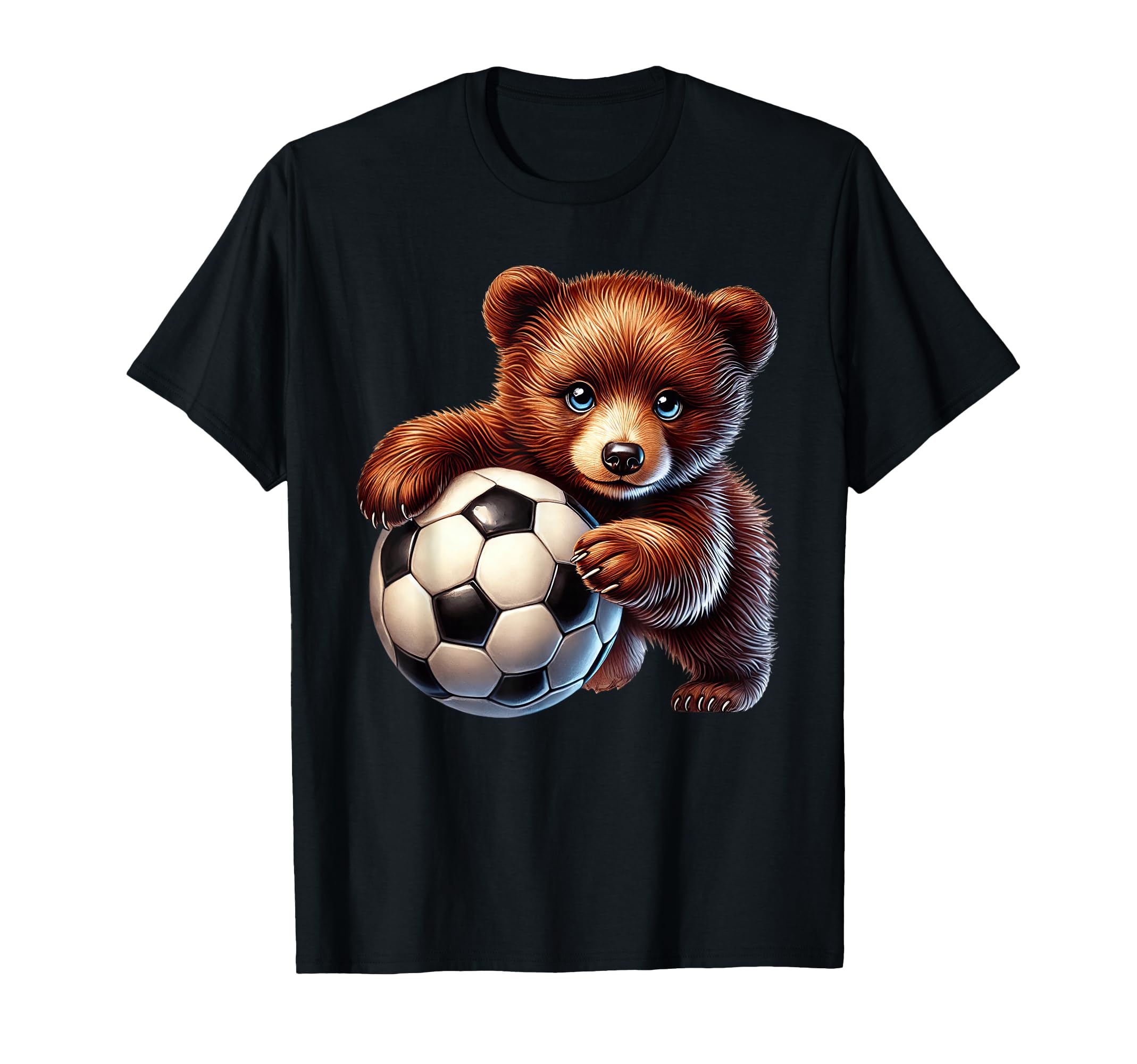 Young Bear Cub Soccer Ball Player T-Shirt - Streetwear Style for Adults - T-Shirt, Sweatshirt, Hoodie