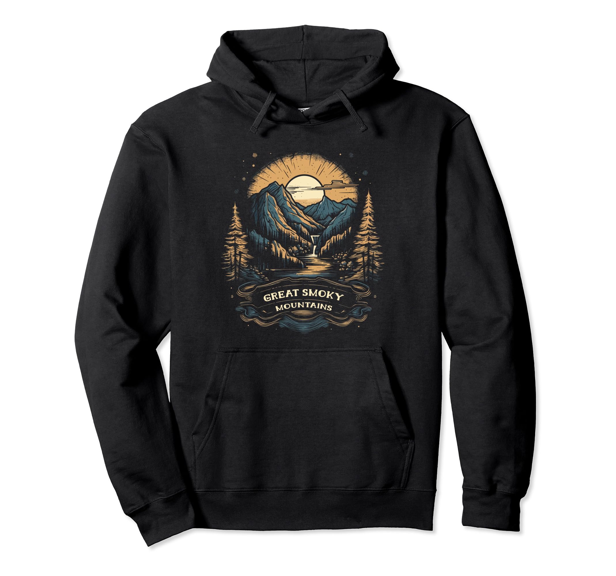 Great Smoky Mountains Usa National Park Hoodie - Minimalist Print Men Women - T-Shirt, Sweatshirt, Hoodie