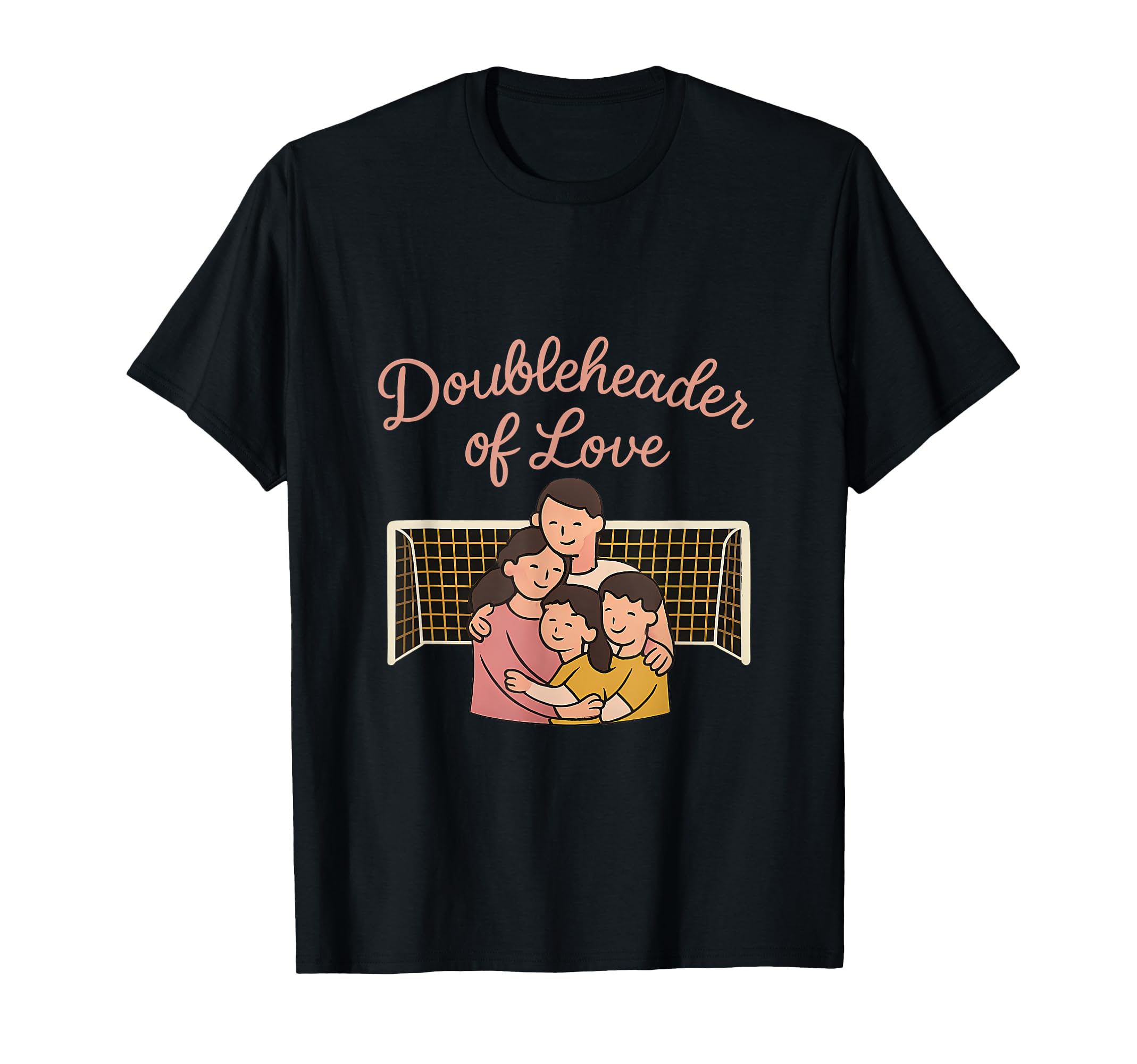 Doubleheader Love Soccer Family T-Shirt - Fun Novelty Design for Adults - T-Shirt, Sweatshirt, Hoodie