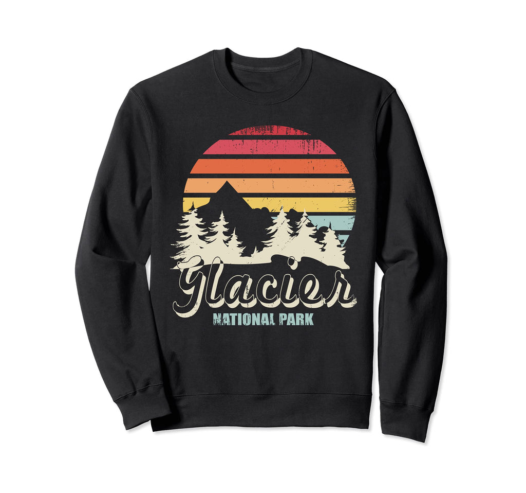80S National Park Glacier National Sweatshirt - Unique Graphic Men Women - T-Shirt, Sweatshirt, Hoodie