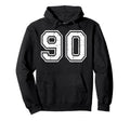90 Number Ninety Team Sports Grunge Hoodie - Graphic Print Men Women - T-Shirt, Sweatshirt, Hoodie