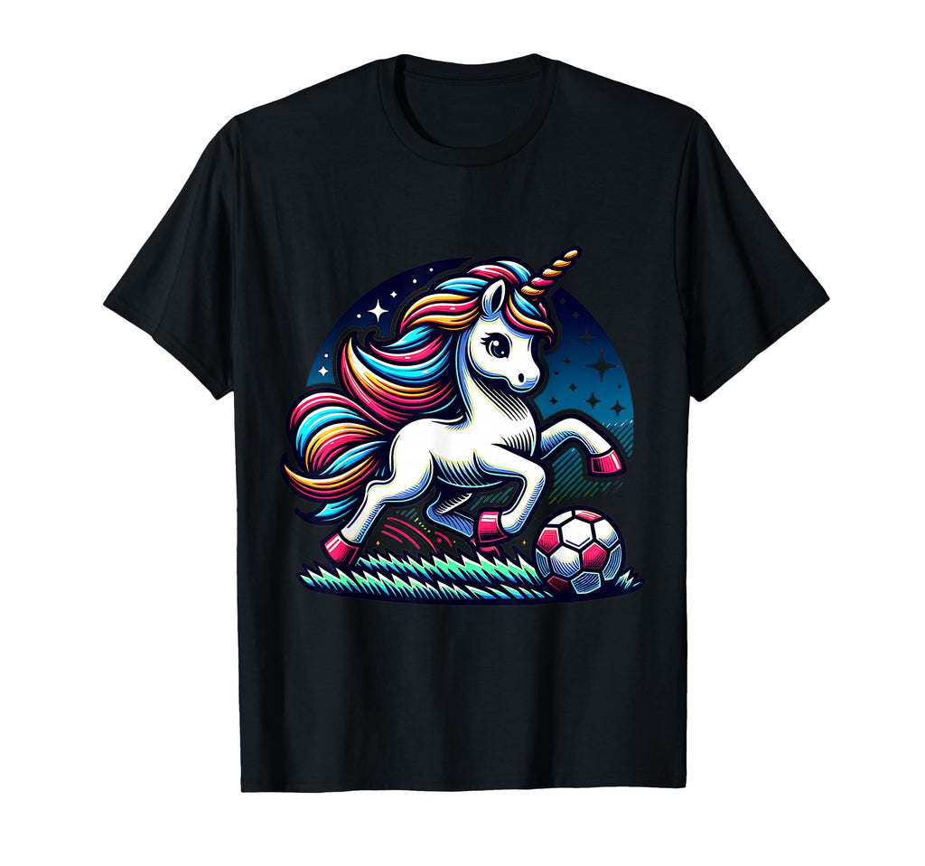 Footballer Unicorn Fans Soccer Team T-Shirt - Unique Graphic for Adults - T-Shirt, Sweatshirt, Hoodie
