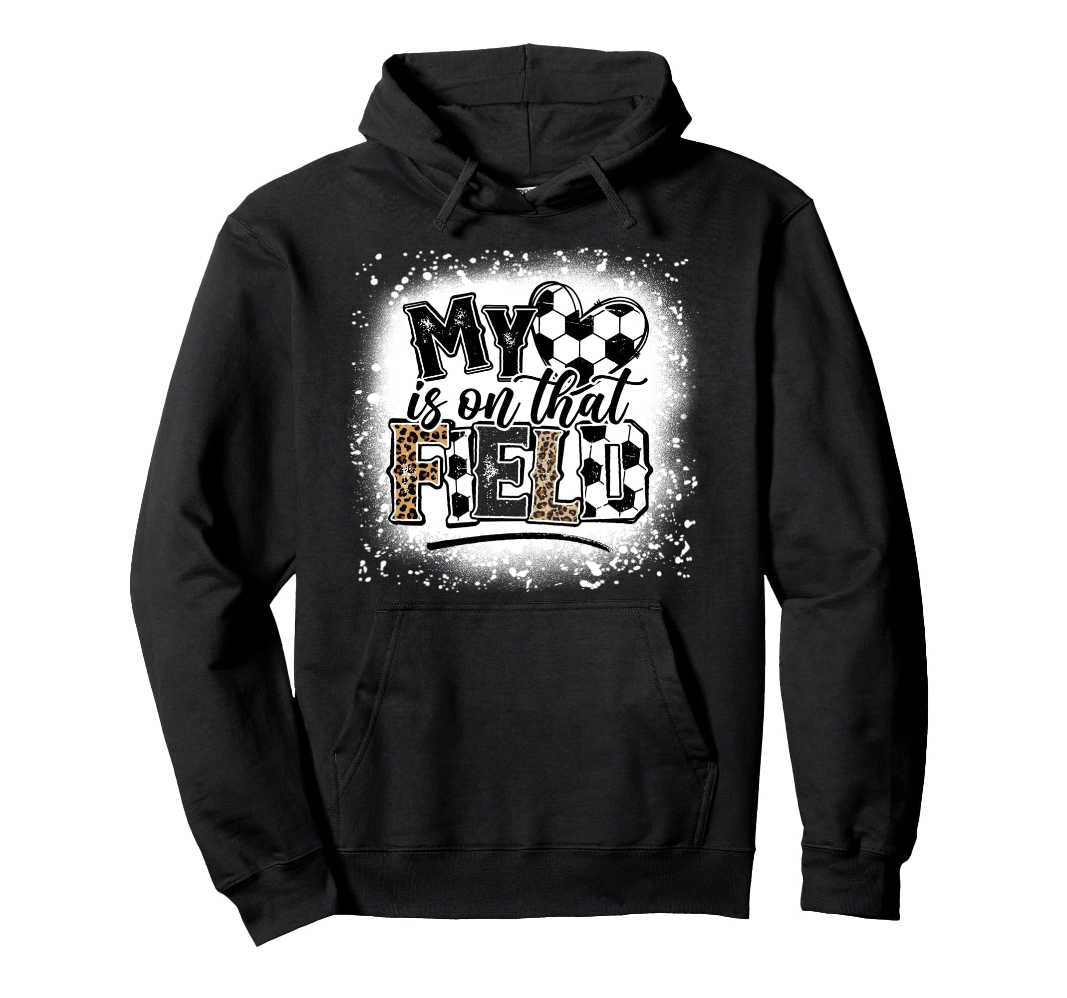 Leopard My Heart Is That Field Soccer Hoodie - Custom Art Print Men Women - T-Shirt, Sweatshirt, Hoodie