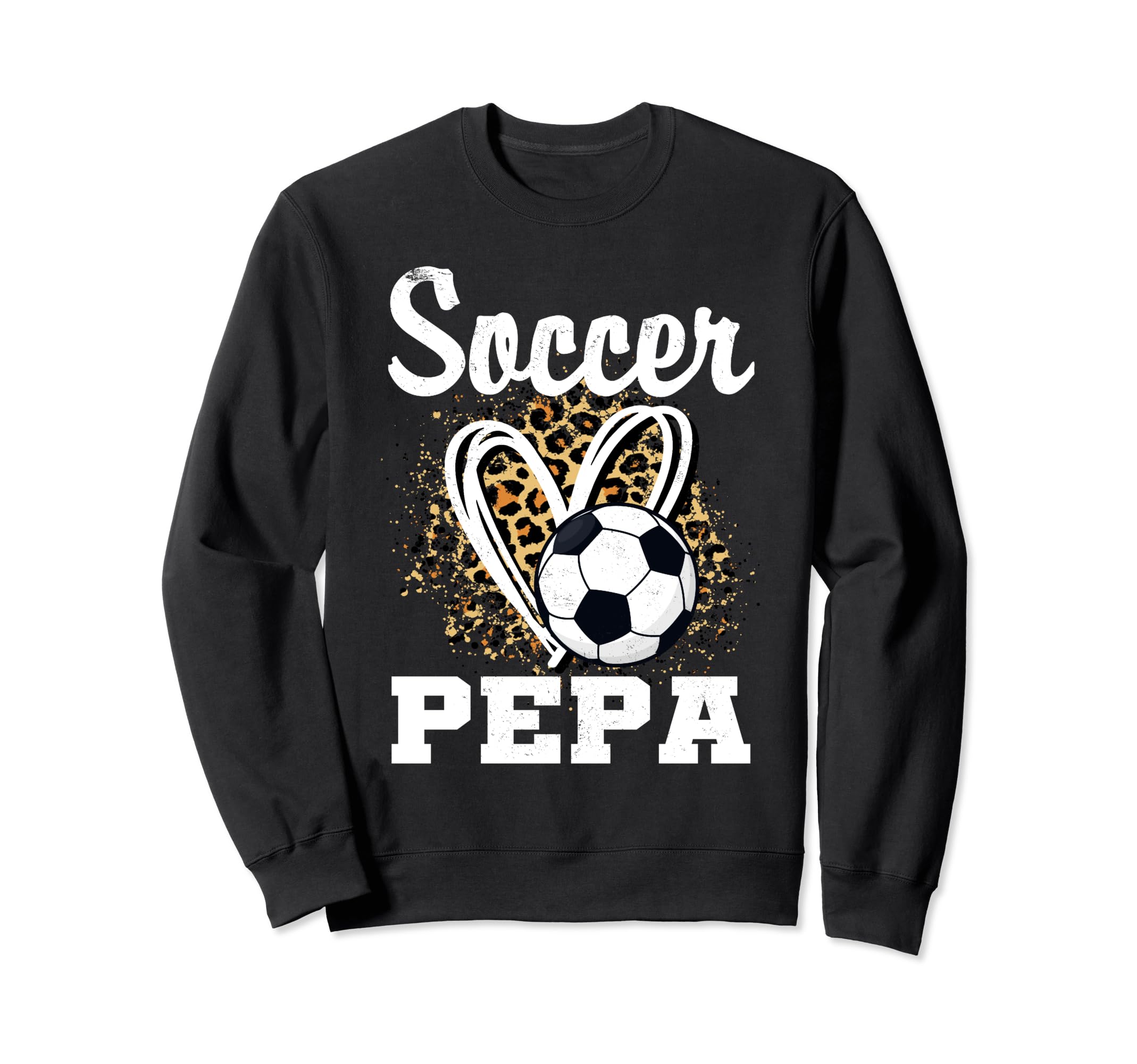 Soccer Pepa Leopard Heart Matching Sweatshirt - Trendy Graphic for Adults - T-Shirt, Sweatshirt, Hoodie
