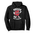 Soccer Is My Valentine Heart Sunglasses Hoodie - Graphic Print Unisex - T-Shirt, Sweatshirt, Hoodie