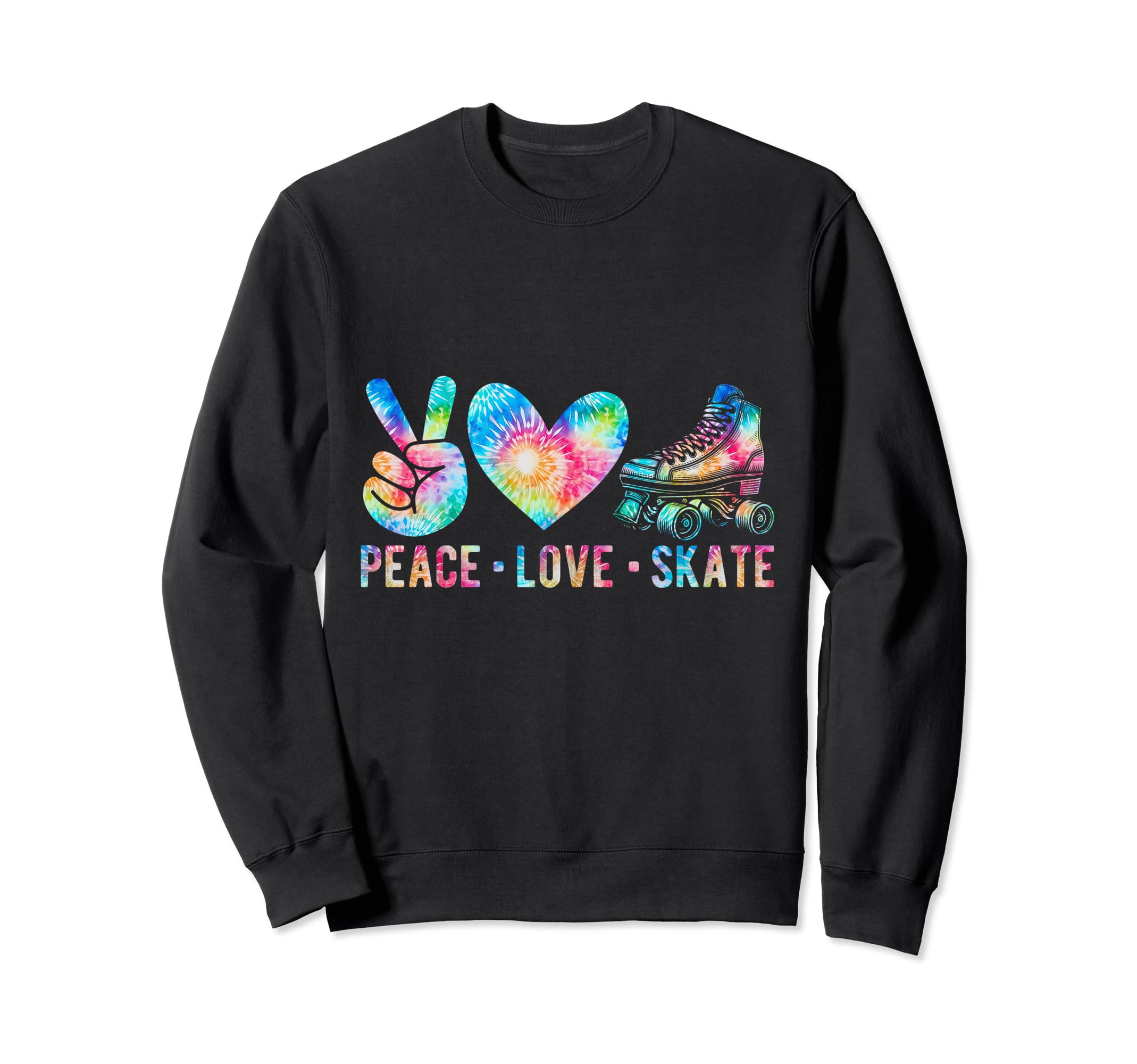 Peace Love Skate Roller Sweatshirt - Casual Everyday Wear for Adults - T-Shirt, Sweatshirt, Hoodie