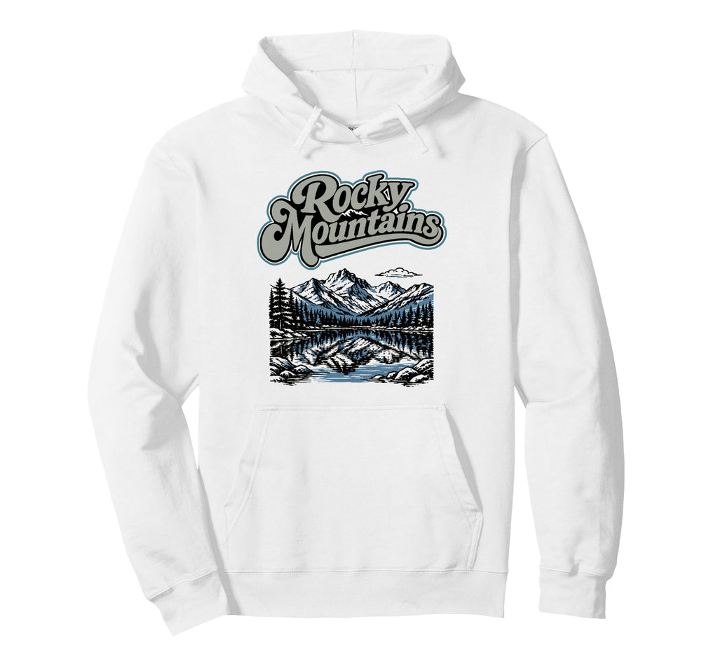 Rocky Mountains National Park 80S Hoodie - Minimalist Print Unisex - T-Shirt, Sweatshirt, Hoodie