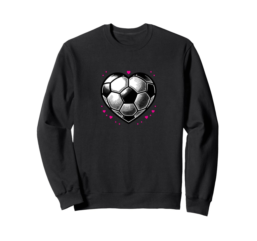 Soccer Ball Heart Mom Fan Parent Sweatshirt - Streetwear Style Men Women - T-Shirt, Sweatshirt, Hoodie