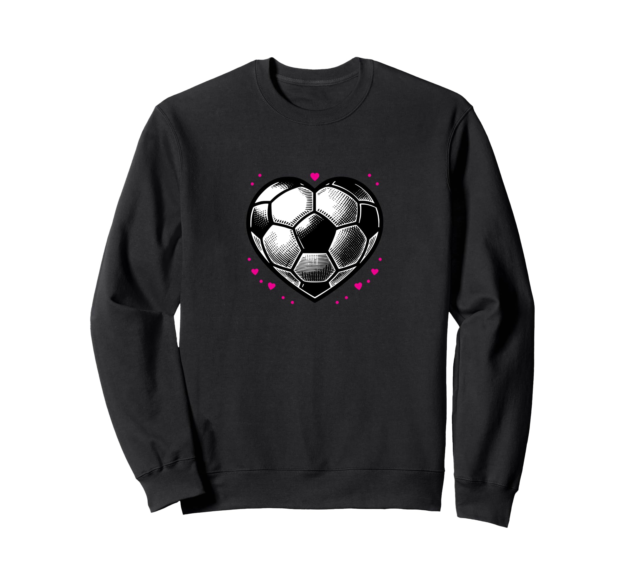 Soccer Ball Heart Mom Fan Parent Sweatshirt - Streetwear Style Men Women - T-Shirt, Sweatshirt, Hoodie