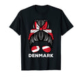 Denmark Flag Danish Hairbun Football T-Shirt - Streetwear Style Men Women - T-Shirt, Sweatshirt, Hoodie
