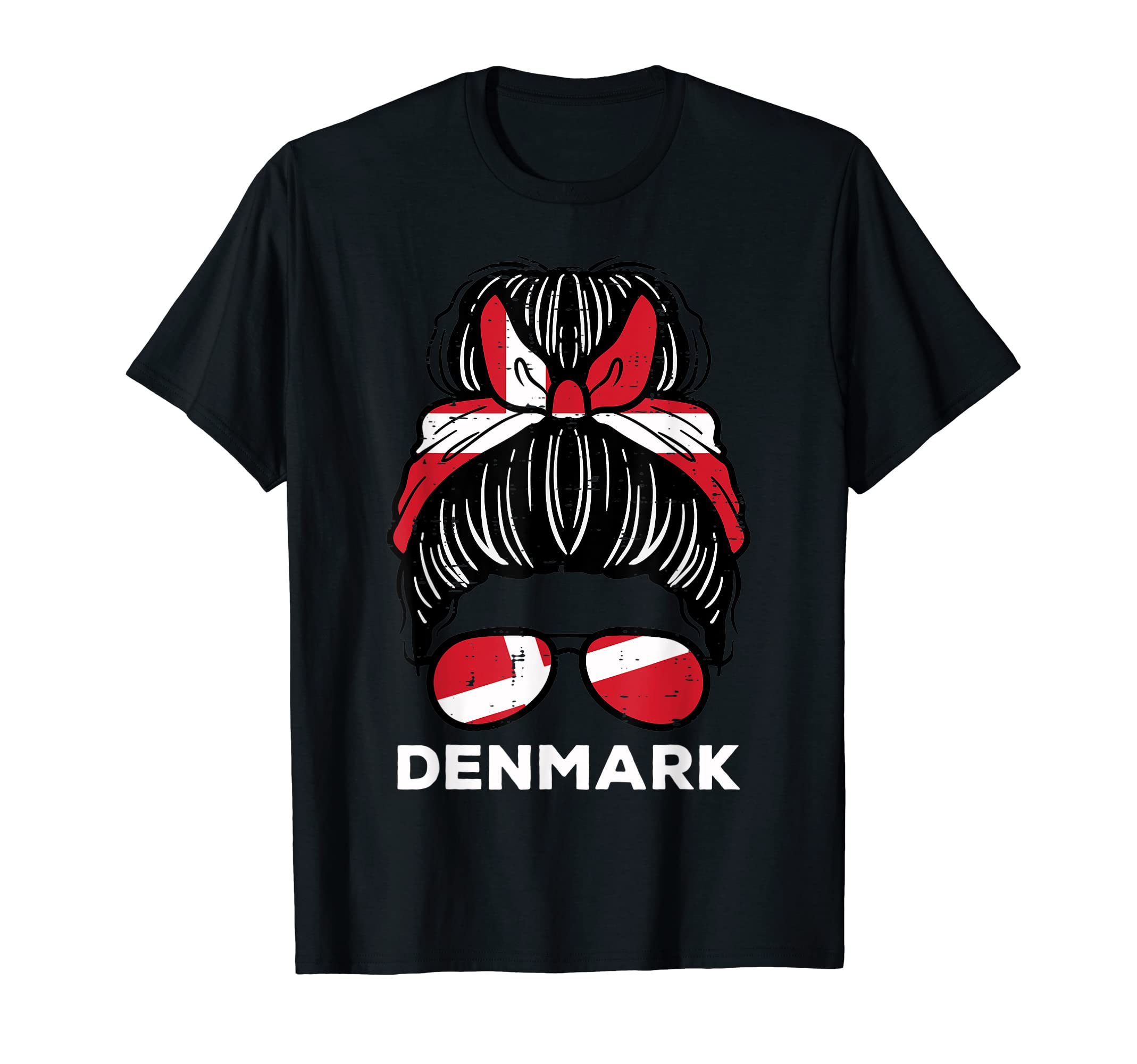Denmark Flag Danish Hairbun Football T-Shirt - Streetwear Style Men Women - T-Shirt, Sweatshirt, Hoodie