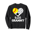 Ball Grammy Heart Funny Softball Sweatshirt - Novelty Apparel Men Women - T-Shirt, Sweatshirt, Hoodie