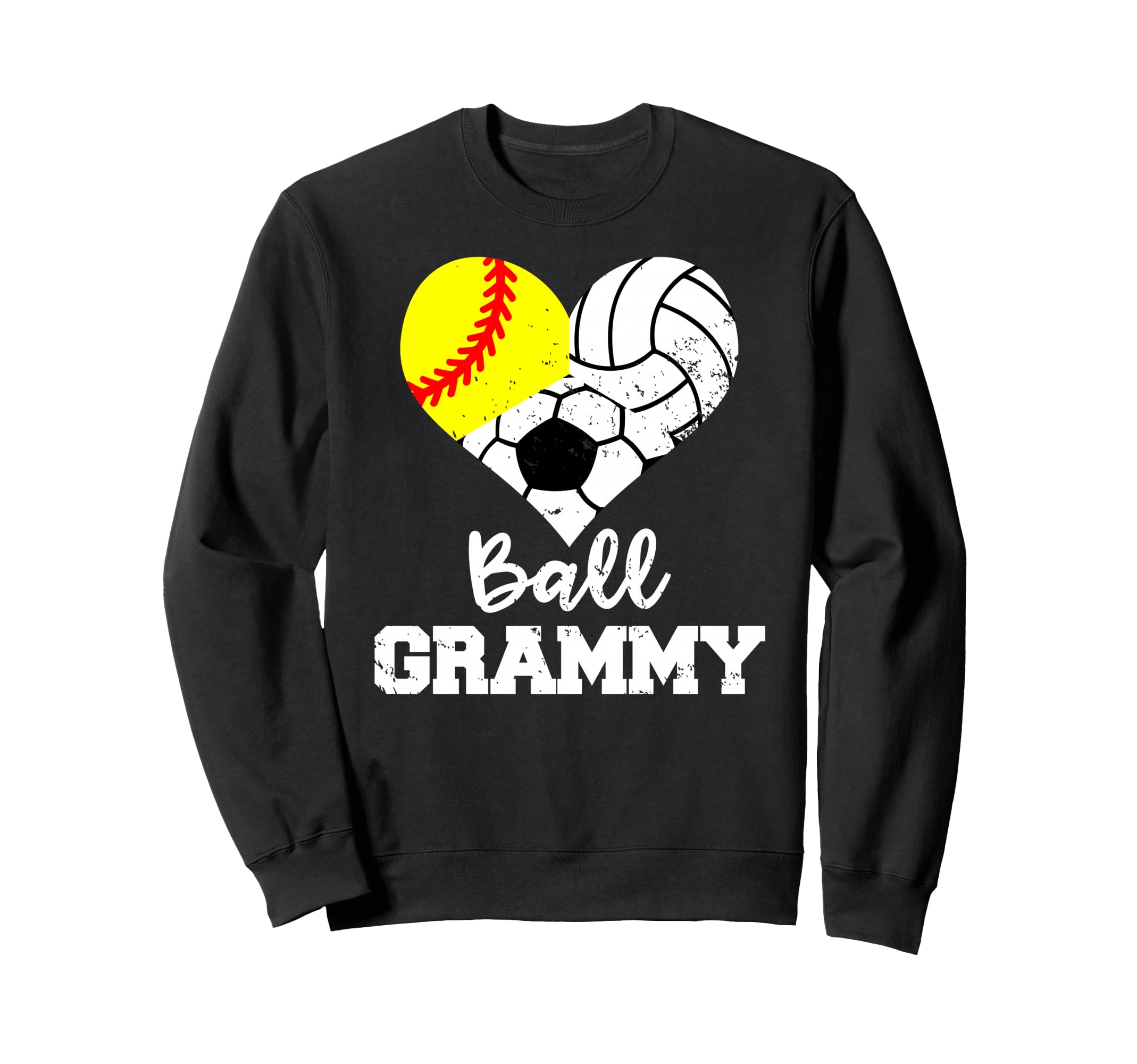 Ball Grammy Heart Funny Softball Sweatshirt - Novelty Apparel Men Women - T-Shirt, Sweatshirt, Hoodie