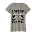 I Spend He Saves Goalie Goalkeeper T-Shirt - Fun Novelty Design for Adults - T-Shirt, Sweatshirt, Hoodie