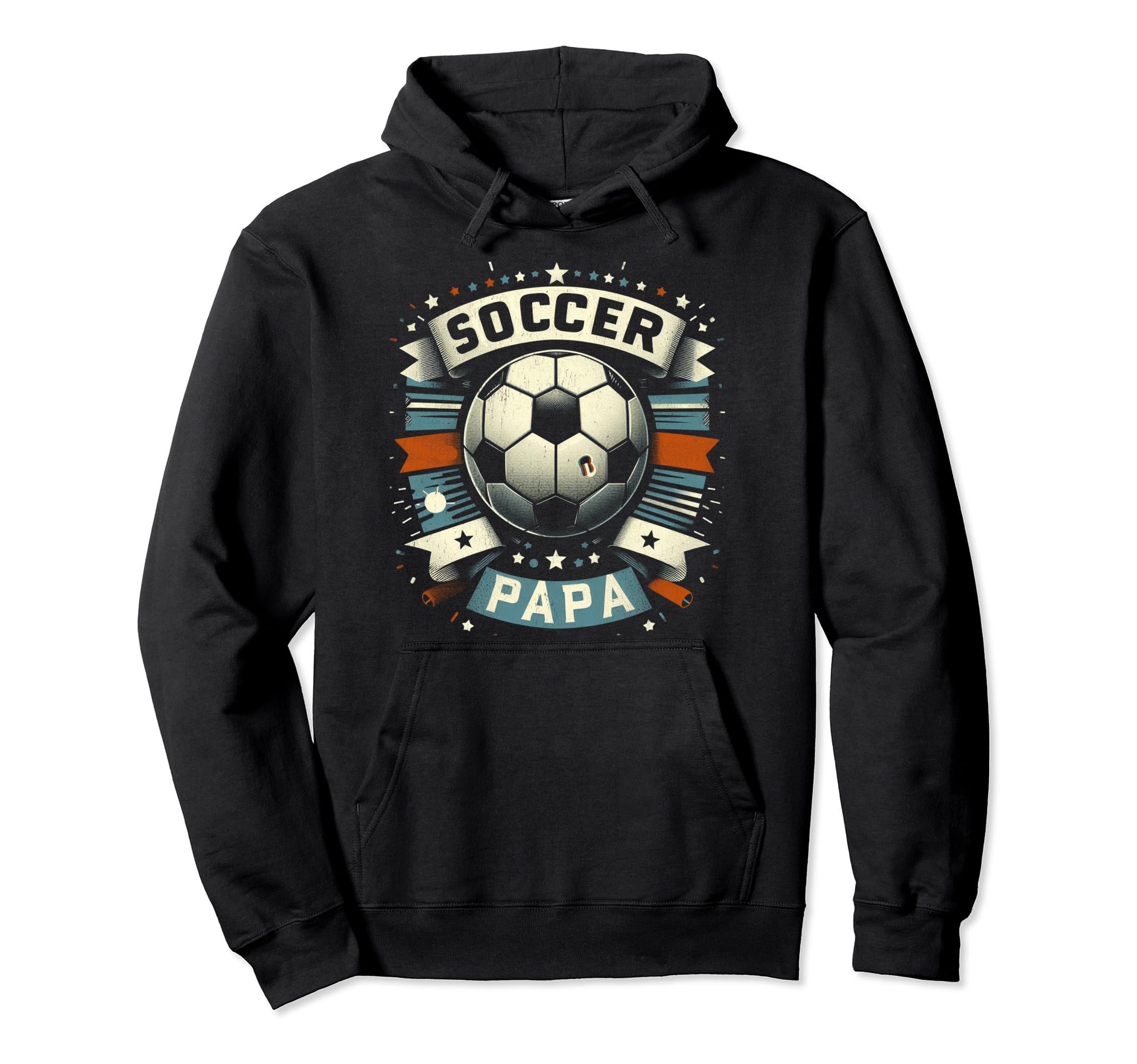 Soccer Papa Family Matching Dad Hoodie - Fun Novelty Design Men Women - T-Shirt, Sweatshirt, Hoodie