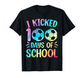 I Kicked 100 Days School Soccer Tie T-Shirt - Minimalist Print for Adults - T-Shirt, Sweatshirt, Hoodie
