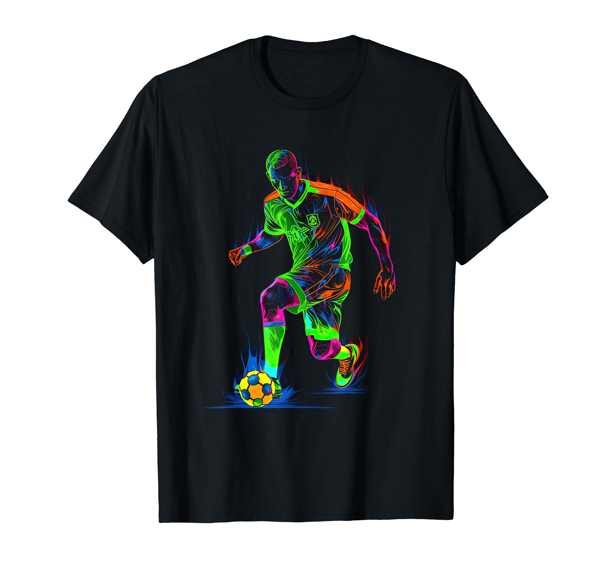 Electric Soccer Player Futbol Fan T-Shirt - Streetwear Style Men Women - T-Shirt, Sweatshirt, Hoodie