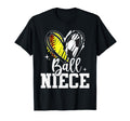 Ball Niece Heart Softball Soccer Ball Hoodie - Fun Novelty Design Unisex - T-Shirt, Sweatshirt, Hoodie